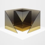 Larry Bell, Deconstructed Cube SS (Mist / Mink), 2020