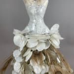 Estella Fransbergen, White Raku Torso w/Pearls & Crystals