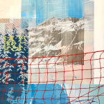 Emily Moore layered painting ski snow