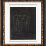 Pablo Picasso, Marie-Therese agenouillee Modele Contemplant un Groupe Sculpte , 1933/1939