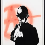 Banksy, Flag (Silver), 2006