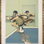 after Figure Writing Reflected in a Mirror (1976) Framed
