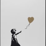 Banksy, Girl with Balloon Colour AP (Gold), 2004