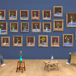 David Hockney, 25th June 2022, Looking at the Flowers (Framed) , 2022