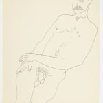 Andy Warhol, Reclining Male Nude Partial Figure, c. 1957