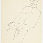 Andy Warhol, Reclining Male Nude Partial Figure, c. 1957