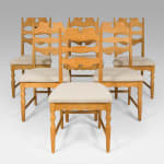 Henning Kjaernulf, Set of 12 chairs, 1940's