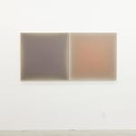 Gwen Hardie, 05.20.21 muted pale pink on raw umber, 2021