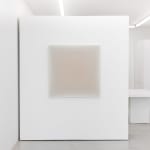 Gwen Hardie, 05.20.21 muted pale pink on raw umber, 2021