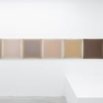 Gwen Hardie, 05.20.21 muted pale pink on raw umber, 2021