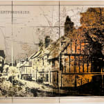 Angela Morris-Winmill, St Mary's Church, Hitchin, Hertfordshire. Birds View 1973
