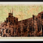 Angela Morris-Winmill, St Mary's Church, Hitchin, Hertfordshire. Birds View 1973