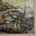 Affandi, Landscape with a House, a Crow and a Dog, 1951