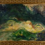 Affandi, Landscape with a House, a Crow and a Dog, 1951