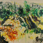 Affandi, Landscape with a House, a Crow and a Dog, 1951