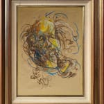 Affandi, Landscape with a House, a Crow and a Dog, 1951