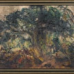 Affandi, Landscape with a House, a Crow and a Dog, 1951
