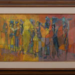 Ahmad Sadali, Wanita Pembawa Persembahan (Ladies with Offerings), 1959