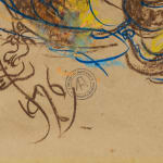 Affandi, Landscape with a House, a Crow and a Dog, 1951