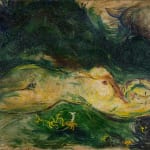 Affandi, Landscape with a House, a Crow and a Dog, 1951