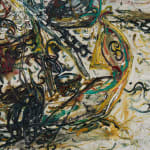 Affandi, Landscape with a House, a Crow and a Dog, 1951