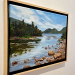 framed landscape painting of mountains by a lake in acadia national park in Maine