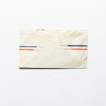 letter, envelope, old, photograph, mail, contemporary, airmail, stripes, blue, red, white, portrait, contemporary, minimalism