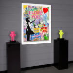 Mr. Brainwash, 'Ballon Girl Pegasus' Unique Collage Pictures, 2023