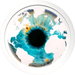 Marc Quinn, 'Iris' with Diamond Dust, Turquoise/Gold, 2020