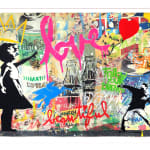 Mr. Brainwash, 'Ballon Girl Pegasus' Unique Collage Pictures, 2023