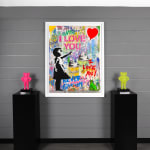 Mr. Brainwash, 'Ballon Girl Pegasus' Unique Collage Pictures, 2023