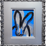 Hunt Slonem, 'Blue Streak' Unique Painting, 2022