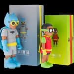 Hebru Brantley, 'Flying Duo - Batboy '66 and Sparrow '66' Set of two sculptures, 2022