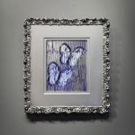 Hunt Slonem, 'Blue Streak' Unique Painting, 2022