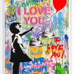 Mr. Brainwash, 'Ballon Girl Pegasus' Unique Collage Pictures, 2023
