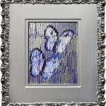 Hunt Slonem, 'Blue Streak' Unique Painting, 2022