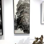 ink experimental painting, abstract painting , Zhang jinxian, contemporary Chinese art, eastern asian ink-and-wash painting, art Thema heyi gallery, Brussels, rené julien , bronze sculpture, les mains du coeur