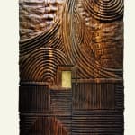 sculpture, bois, spirale, Loïc de Maisonneuve, art contemporain, sculpture organique, salon Côté Sud, Aix-en-Provence, sculpture artistique, érable teinté, formes naturelles, design bois, sculpture poétique, mouvement spiralé, matière vivante