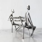 steel sculpture, caroline brisset, contemporary art, distant, art thema, heyi, covid-19