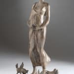 co-naissance, rené julien, sculpture, bronze, art thema, heyi gallery, pregnant, enceinte, baby, mother, woman