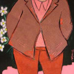 art thema, artthema, art, thema, made in france, SIMSA PATRICIA, Painting, Figurative painting, original painting, contemporary art, colorful, joyful, Brussels, carry-le-rouet, marseille, arles, intimate atmosphere, lover, invitation, romantic invitation, painting with a man, painting with romance, flowers, art collection, buy art, art buying, art investment, art leasing, simsa lovers, simsa collectors, interior decoration, original painting, nice painting, decorative painting, cute painting