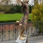 IIXV, monumental contemporary sculpture by Lieven D’Haese symbolizing human completeness through the Roman numerals II, X and V, a powerful artwork for collectors and interior or landscape architects.