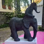sophie verger, sculpture, bronze, éléphants, famille d'éléphants, 4 éléphants, acrobaties, l'un sur l'autre, humour, rigolo, tendre, art thema, artthema, galerie, belgique, france, smart, aix, art thema