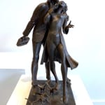 invité, rené julien, sculpture, bronze, art thema, heyi gallery, couple, love, romance, kiss, sensual