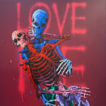 art thema, brusk, dmv, da mental vaporz, artist, street art, urban art, street artist, urban art artist, queen, crown, skeleton, brusk skeleton, red, love, kama sutra, kama sutra series, kama sutra brusk, brusk couple, trendy decor, interior decoration, street art decor, street art inspiration, investment, listed artist, safe investment, collection, collectible work, art financing, art leasing