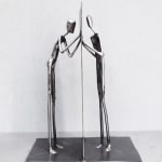 steel sculpture, Caroline Brisset, between us, contemporary art, covid-19, art thema, heyi