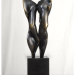 gaylord ho, nous deux, couple, amour, sculpture de couple, sculpture humaine, sculpture figurative, sculpture en bronze, art de la sculpture, sculpture monumentale, sculpture de jardin, design d'intérieur, conception de jardin, art thema heyi, galerie d'art belge