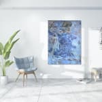 morrison, painting, acrylic, eucene gate, blue, abstract painting, art thema heyi gallery, art, brussels, interior home art design