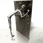 steel sculpture, caroline brisset, contemporary art, drawing an escape, art thema, heyi, covid-19