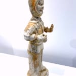 Tang Pottery tijger gezichtsbeschermer beeldje Chinese antieke aardewerkkunst in de kunstgalerie van Brussel